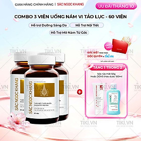 Combo 3 Hộp Sắc Ngọc Khang Vi tảo lục làm mờ sạm nám hiệu quả