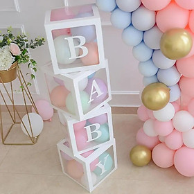 Hộp ĐỰNG BONG BÓNG trong suốt - trang trí sinh nhật, thôi nôi và party