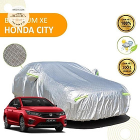 Bạt che phủ xe ô tô 5 chỗ HONDA CITY chống nắng mưa - bạt phủ ô tô 3 lớp chống nóng không thấm nước . .