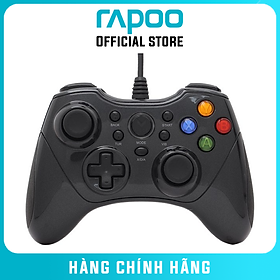 Tay Cầm Chơi Game RAPOO Dây Cắm USB Tương Thích PC, Laptop, PS, XBOX, Android - V600 - Hàng Chính Hãng