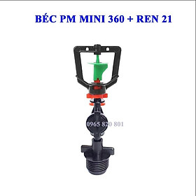 Mua Béc tưới phun mưa mini 360 độ chân ren 21