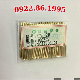 GiáTốt Bộ Kim Thử R75-2W Đầu Dò Huarong Bộ Kim Lò Xo PCB Bộ Kim P75-2W Cao 2.5 1.3 new