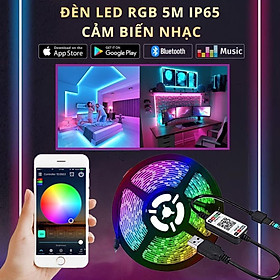 Mua Đèn Led Tiktok 5m Điều Khiển Bằng App Điện Thoại 16 Triệu Màu  Pha Màu DIY 5050 RGB Nháy Theo Nhạc Trang Trí Phòng Ngủ