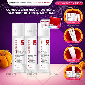 Combo 3 Chai Nước Hoa Hồng Sắc Ngọc Khang 145ml