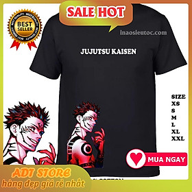 Áo thun unisex JUJUTSU KAISEN RYOMEN SUKUNA anime manga độc đẹp giá siêu rẻ màu đen cực HOT