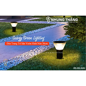 Đèn Cột Sân Vườn Hình Nón DSV-2130 - Chiều Cao 30cm - Sử Dụng Điện Lưới 220v - Chống Nước IP65 - Ánh Sáng Vàng - Có Video