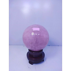 Quả Cầu Thạch Anh Hồng - Phong Thủy Công sở Đường Kính 9,4 cm