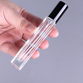 Lọ Chiết Nước Hoa Trụ Vuông Dài 10ml Chai Lọ Chiết Nước Hoa Thủy Tinh Đựng Dầu Thơm Tiện Dụng