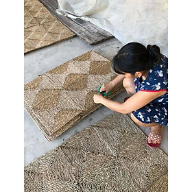 thảm cói chữ nhật size 90x60