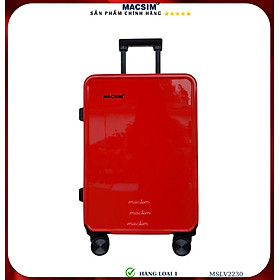 Vali cao cấp Macsim SMLV2230 cỡ 20 inch màu đỏ- Hàng loại 1