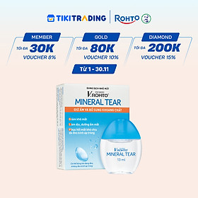 Nước nhỏ mắt giữ ẩm & bổ sung khoáng chất V.Rohto Mineral Tear 13ml