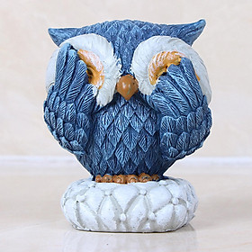 Owl Statue Home Desktop Animal Sculptures for Bedroom Ornament