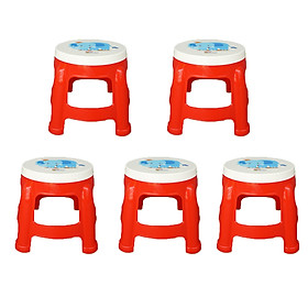 Combo 5 Ghế nhựa trẻ em Buddy Qui Phúc Màu Sắc Sinh Động - Sản xuất từ 100% nhựa chính phẩm không chứa chất độc hại, an toàn cho bé