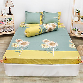 Mua Combo ga gối 1 Ga kèm 2 Vỏ Gối Nằm kích thước m2/m6/m8/2m2 Mẫu Hướng Dương