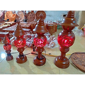 Đôi Đèn Thờ Phúc Lộc Thọ Gỗ Hương