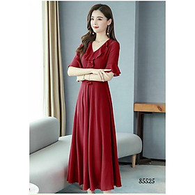 ĐẦM VOAN Ý,THIẾT KẾ HỌA TIẾT TRƠN NHƯNG KHÔNG KÉM PHẦN SANG TRỌNG TRANG NEMO 36 FASHION