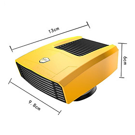 Car Heater Cooling Air Purify with Rotary Holder Electric Dryer 12v Black