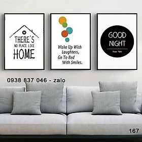 Mua Bộ 3 tranh canvas treo tường  Home 