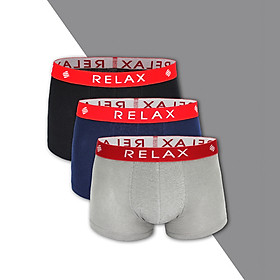 COMBO 3 QUẦN LÓT NAM RELAX DẠNG BOXER CHẤT LIỆU COTTON CO GIÃN 4 CHIỀU