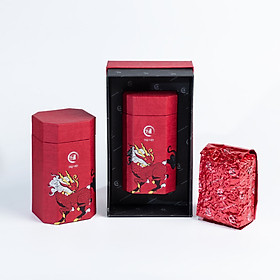 [ Quà Tết Cao Cấp - TRÀ VIỆT ] – Hộp Quà Tâm Phúc Giấy Gân Nổi Mỹ Thuật – Quà Tặng Sang Trọng
