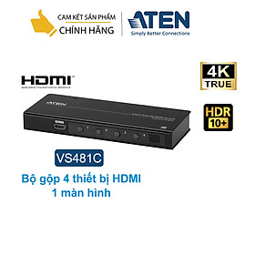 Mua Bộ gộp 4 thiết bị HDMI Aten VS481C dùng chung 1 màn hình  hình ảnh True 4K - Hàng chính hãng