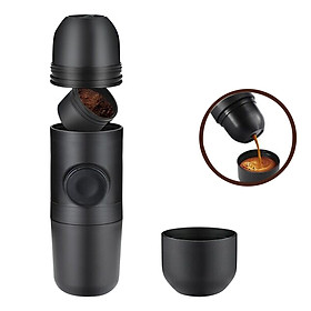 70mL Manual Coffee Machine Mini Portable Ground Coffee Espresso Machine Hand Operated Coffee Maker for Camping Hiking