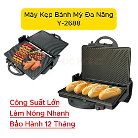 Mua Máy Ép Bánh Mì Pate Y-2688  Máy Kẹp Nướng Đa Năng Công Suất Lớn  Làm Nóng Nhanh- Hàng Nhập Khẩu