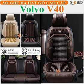 Áo trùm lót bọc ghế xe ô tô Volvo V40 da PU hạt gỗ tự nhiên CAO CẤP