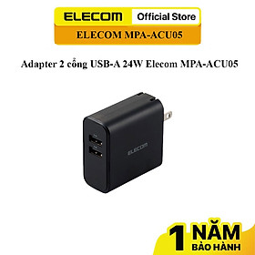 Mua Adapter sạc kép 2 cổng USB-A công suất 24W ELECOM MPA-ACU05 - Hàng chính hãng