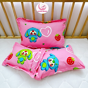 Gối cho bé sơ sinh và trẻ nhỏ Katina House, vải Cotton TL mềm mát, họa tiết gần gũi