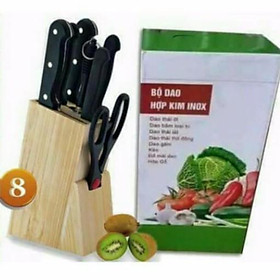 Mua BỘ DAO ĐA NĂNG 7 MÓN KÈM HỘP GỖ CẮM DAO