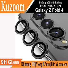 Bộ miếng dán kính cường lực bảo vệ Camera cho Samsung Galaxy Z Fold 4 hiệu HOTCASE Kuzoom Protective Lens mang lại khả năng chụp hình sắc nét full HD (độ cứng 9H, tặng kèm khung tự dán) - hàng nhập khẩu