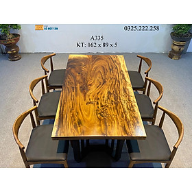 Mua Bàn Làm Việc Gỗ Me Tây  Bàn Ăn Gỗ Me Tây  Bàn Gỗ Me Tây Nguyên Tấm Dài 1 62m Rộng 89cm Dày 5cm