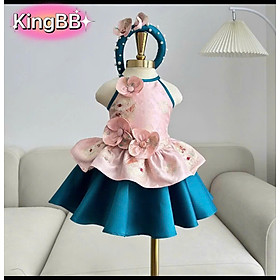 váy đầm yếm cô Tấm cho bé gái mặc lễ tết năm mới biễu diễn từ 12-42kg chất gấm lụa mềm mát