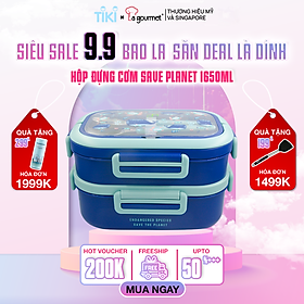 Mua Camen đựng cơm 2 ngăn cao cấp La gourmet Save The Planet 1650ml - 375957 (inox 304  bảo hành 1 năm)