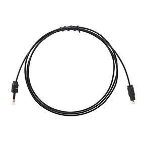 Gold-plated Toslink to Mini Toslink Digital Optical Fiber Square to Round Interface 3.5mm Audio Cable 150cm -Black (150 CM)