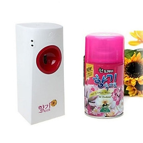 Combo máy xịt phòng tự động kèm chai xịt phòng cao cấp Sandokkaebi Korea 300ml (Màu máy xịt và mùi hương ngẫu nhiên)