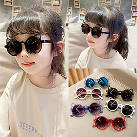 Kính mát râm hình tai mèo chống trấy cao cấp cho bé gái từ 2 đến 7 tuổi - Chóng tia UV - Hàng Loại 1- MINIIN (Giao màu ngẫu nhiên)