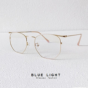 Kính Giả Cận, Gọng Kính Cận Nam Nữ Mắt Vuông Gọng Vàng Không Độ Hàn Quốc - BLUE LIGHT SHOP