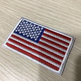 Miếng dán thêu 3D trên quần áo balo hình cờ Mỹ