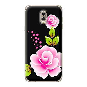 Ốp lưng cho Samsung Galaxy J7 Plus nền đen hoa hồng 1 - Hàng chính hãng