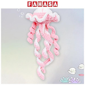 Móc Khoá Len Hình Sứa - Màu Hồng Nhạt