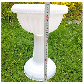 2 Chậu LY nhựa kèm ĐẾ tách rời, trồng hoa, cây cảnh, sen... Size3  Kt: 30x45