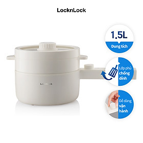 Nồi điện đa năng Locknlock Electric multi pot EJP436IVY 220V, 50Hz, 600W, 1.5L- Màu ngà - Hàng chính hãng