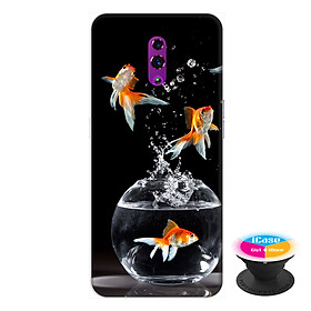 Ốp lưng điện thoại Oppo Reno hình Cá Vàng Tung Bay tặng kèm giá đỡ điện thoại iCase xinh xắn - Hàng chính hãng