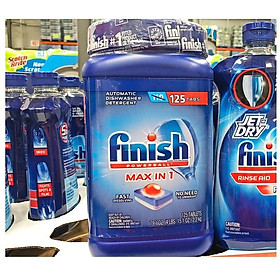 viên rửa bát finish allin max hộp 125 viên (viên cao cấp chuyên dùng cho máy) VIÊN TỔNG HỢP 10 TRONG 1