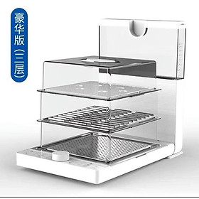 Mua Lồng hấp điện inox 3 tầng đa năng YUNIKLY 10 8L  xửng hấp  gập đôi tiện lợi thích hợp trong những bữa tiệc lớn