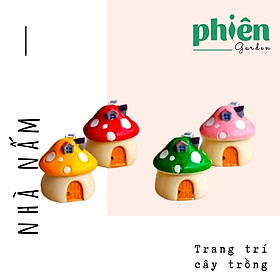 Mua Nhà nấm nhiều màu trang trí tiểu cảnh  sen đá  terrarium  Phụ kiện Tiểu cảnh mini