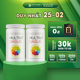 Combo 2 Hộp Viên Uống Bổ Sung Vitamin Và Khoáng Chất PHARMATECH MULTIVIT DAGLIG 180 Viên