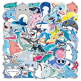Sticker 50 miếng hình dán Baby Shark